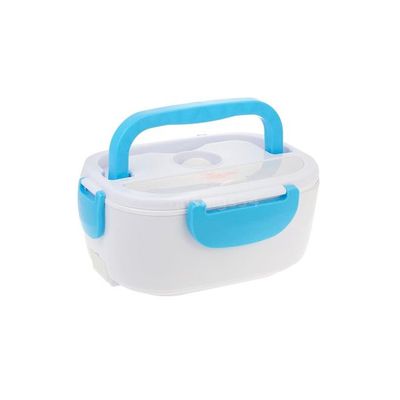 Portable Electric Food Warmer Lunch Box With Spoon H19332LB Light Blue/White