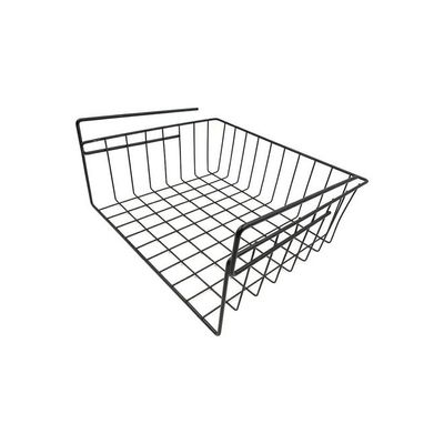 Under Shelf Storage Organizer Metal Basket Black 450g