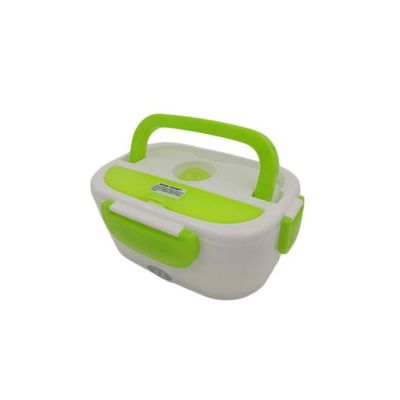 Portable Multifunctional Electric Heated Lunch Box Green/White 16x10.5x22.2centimeter