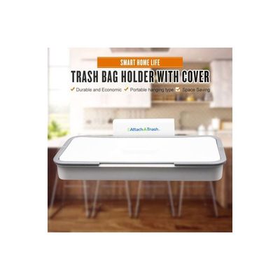 Trash Bag Holder White/Grey 24.3x10.2x3centimeter