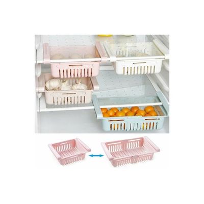Pack Of 4 Refrigerator Storage Box Multicolour 25x20x10cm