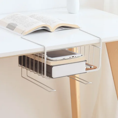 Under Shelf Basket-Multifunctional Stroge Dish Rack White