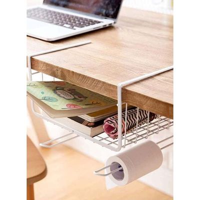 Under Shelf Basket-Multifunctional Stroge Dish Rack White