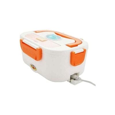 Electric Heating Lunch Box White/Orange 22x15x10centimeter
