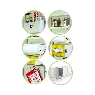 5-In-1 Magnetic Combination Storage Rack Set White 26x103x93centimeter