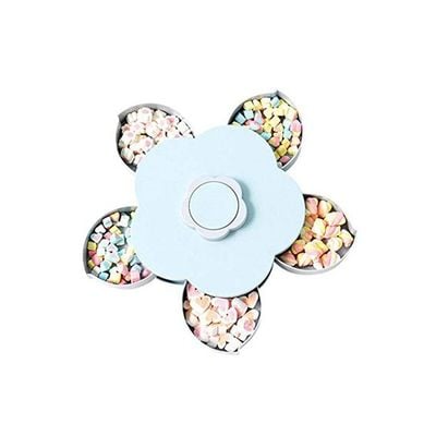 Flower Petal Candy Storage Box Blue/White