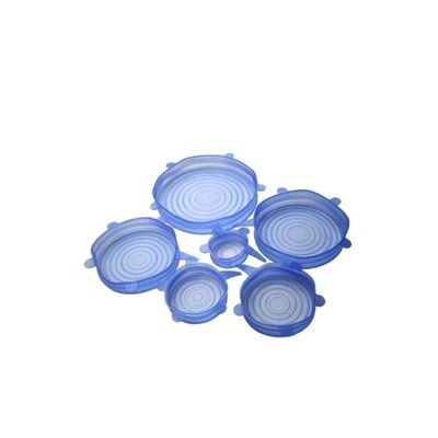 6-Piece Replaceable Silicone Stretch Lid Covers Multicolour