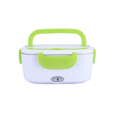 Portable Electric Heating Lunch Box With EU Plug Green/White
