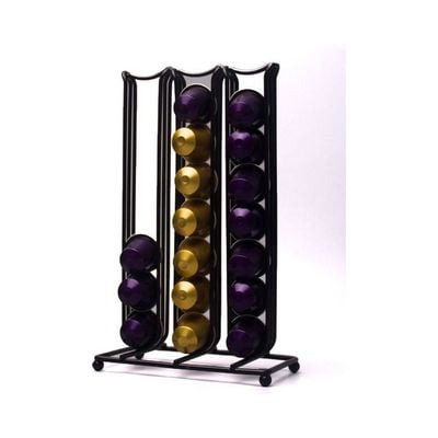 Metal Capsule Holder Black 27x16x9.3cm