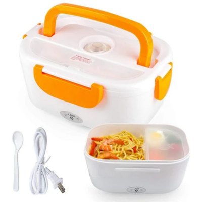 Electric Heating Lunch Box Orange 225 x 155 x 107millimeter