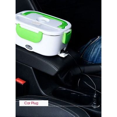 Multi-Functional Electric Heating Lunch Box With Removable Container Green/White