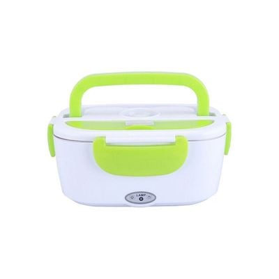 Multi-Functional Electric Lunch Box White/Green 23.80 x 10.80 x 17.00cm
