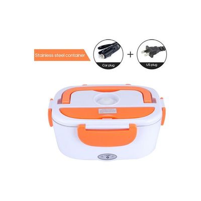 Multi Functional Electric Heating Lunch Box Orange 23.8x10.8x17cm