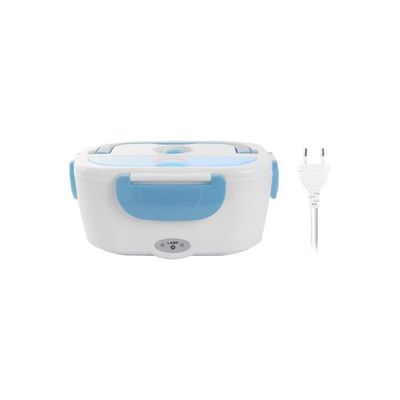 Portable Electric Heating Lunch Box Blue/White 0.6L