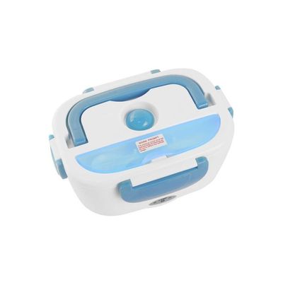 Portable Electric Heating Lunch Box Blue/White 0.6L