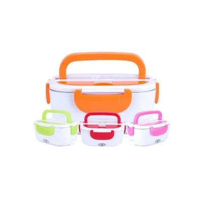 Portable Electric Heating Lunch Box With US Plug Red/White