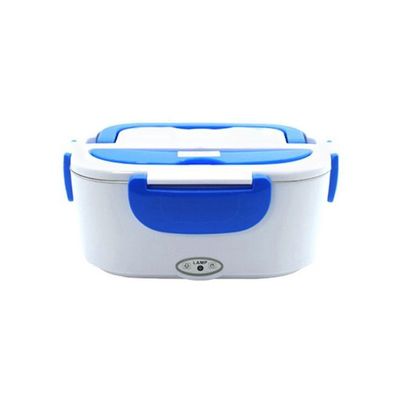 Multi-Functional Electric Heating Lunch Box With Removable Container Blue/White