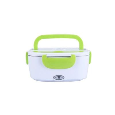 Multifunctional Portable Electric Heating Lunch Box Green/White 9.37 x 6.69 x 4.25inch