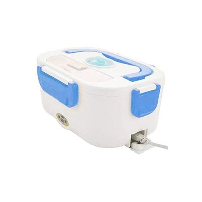 Electric Lunch Box White/Blue 22x15x10centimeter