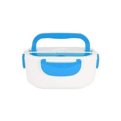 Electric Lunch Box White/Blue 22x15x10centimeter