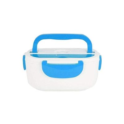 Electric Lunch Box White/Blue 22x15x10centimeter