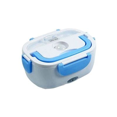 Electric Lunch Box White/Blue 22x15x10centimeter