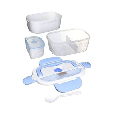 Electric Heating Lunch Box White 10x7.5x4.5inch