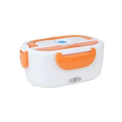 Multi-Function Electric Heating Lunch Box Orange/White 10x5x10centimeter
