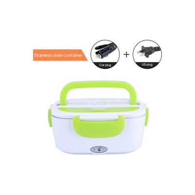 Multi Functional Electric Heating Lunch Box Green 23.8x10.8x17cm