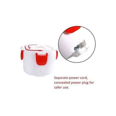 Multifunctional Breathable Electric Heating Lunch Box White/Red 620g