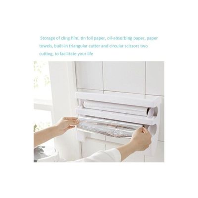 Multifunctional Food Wrap Dispenser White/Beige 42centimeter