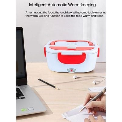 Multi-Functional Electric Heating Lunch Box With Removable Container Orange/White