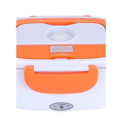 Multi-Functional Electric Heating Lunch Box With Removable Container Orange/White