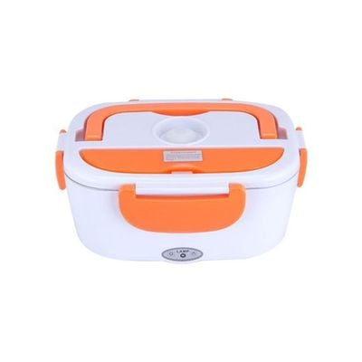 Multi-Functional Electric Heating Lunch Box With Removable Container Orange/White