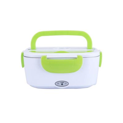 Portable Electric Heating Lunch Box Container Green/White 238 x 170 x 108millimeter