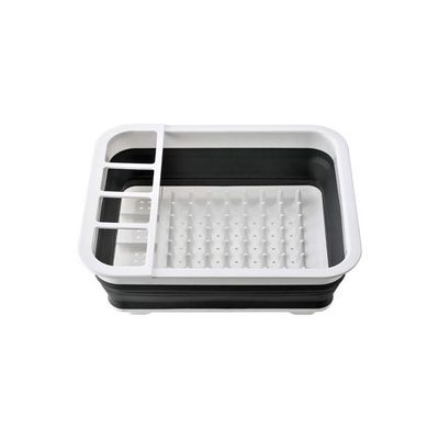 Collapsible Dish Colander Rack White/Black 360x320x122millimeter