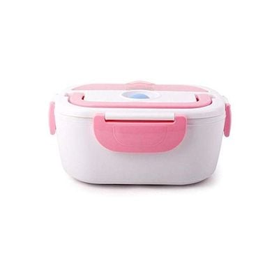 Electric Lunch Box White/Pink 22x15x10centimeter