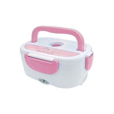 Electric Lunch Box White/Pink 22x15x10centimeter