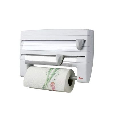 3-In-1 Kitchen Wipes And Food Wrap Dispenser White 3-In-1 Kitchen Wipes And Food Wrap Dispenser White