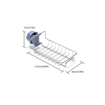 Multifunctional Storage Rack Silver/Blue 19.5x7.5x11centimeter