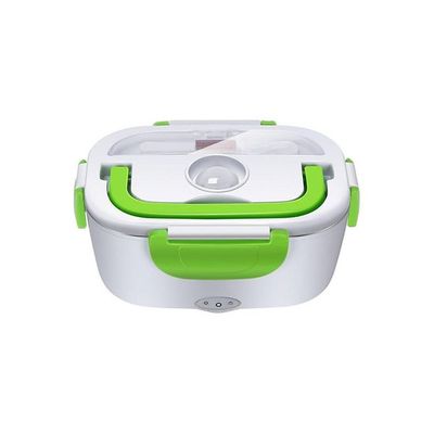 Electric Insulated Lunch Box Green 22x15x10centimeter