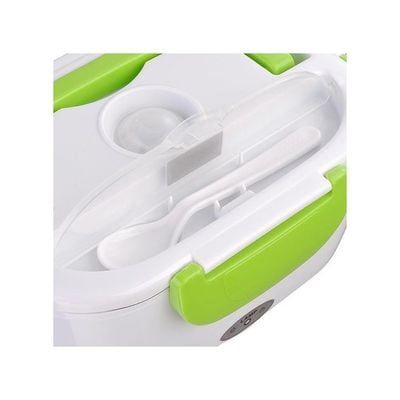 Electric Insulated Lunch Box Green 22x15x10centimeter