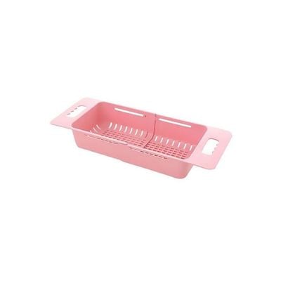 Retractable Adjustment Washing Basket Pink 380x80x180millimeter