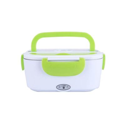 Portable Electric Heating Lunch Box With Car Plug Green/White