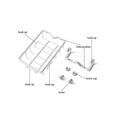 Faucet Storage Hanging Drain Rack White 185 x 100millimeter