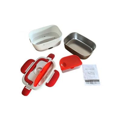 Multi-Functional Electric Heating Lunch Box With Removable Container Orange/White