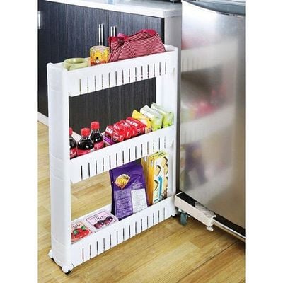 Three Layer Multipurpose Side Storage Rack White