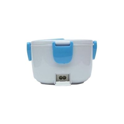 Electric Heating Lunch Box White/Blue 11.8x25.6x18.2centimeter