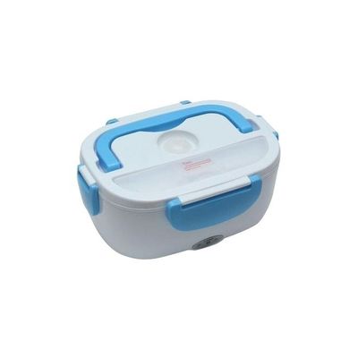 Electric Heating Lunch Box White/Blue 11.8x25.6x18.2centimeter