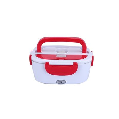 Multifunctional Portable Electric Heating Lunch Box Red/White 9.37 x 6.69 x 4.25inch